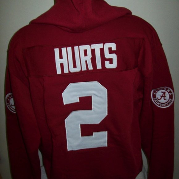 Alabama Crimson Tide Bulldogs #2 Hurts Pull Over Hoody M L XL 2X - Picture 3 of 3